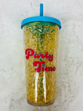 NWOT True living yellow Party Time pink Double-Wall freeze Tumbler
